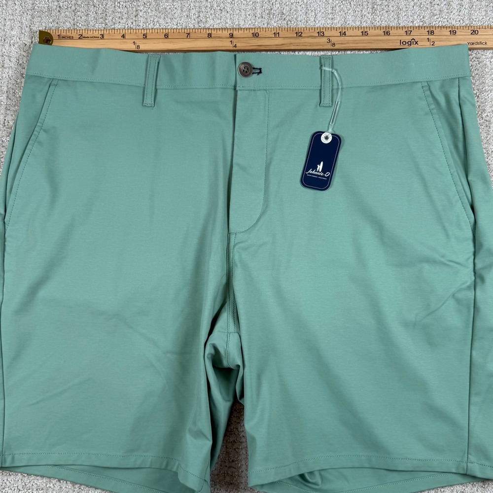 NEW Johnnie-O Mens 38 Green Jupiters 8" Performance Stretch Golf Shorts - Picture 7 of 10